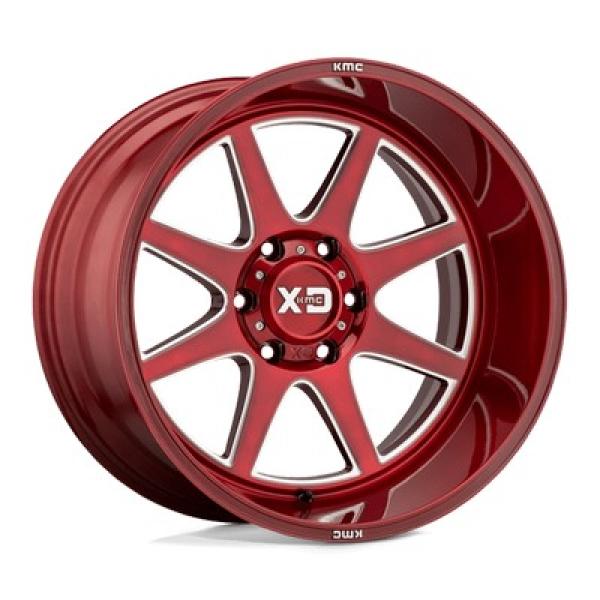 XD844 PIKE Brushed Red With Milled Accent 20x9 6X135 et18 cb87.1